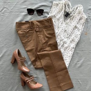 The Limited tan bootcut pants. Size: 6. NWT.